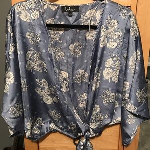 Silky wrap top from Lulus